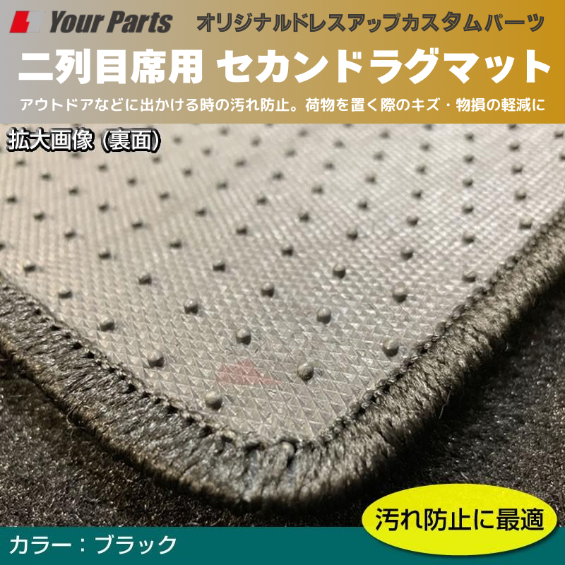新車の2列目スライドレールの汚れ防止 (ブラック) セカンドラグマット セレナ C28 R4/12- YourParts d0059 汚れ 防止 傷 ドレスアップ