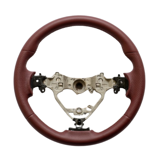 唯一無二デザイン (ボルドーワインレザー) オールレザーステアリング ヴォクシー 80系 H26/1-R3/12 YourParts e0184 限定モデル