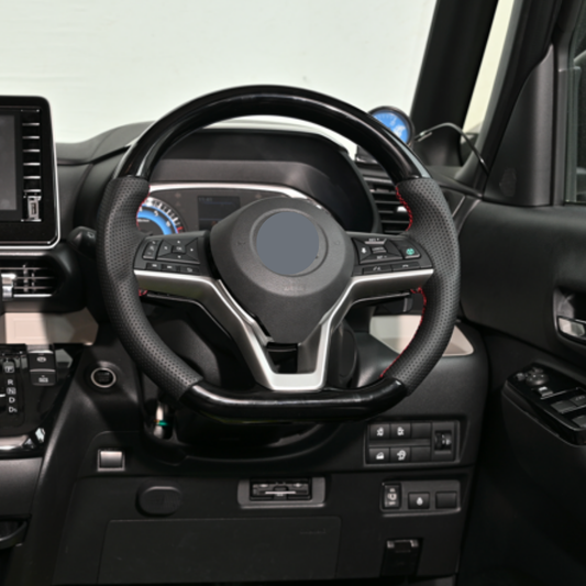 スタイリッシュなD型ステアリング (ピアノブラック) スポーツD型ステアリング デリカミニ B34系 R5/5-R7/9 YourParts e0210 運転操舵感が変わります