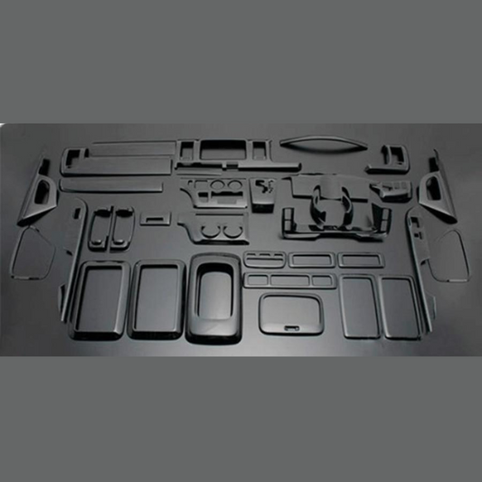(黒木目) 35ピース 3D立体インテリアパネル ハイエース / レジアスエース 200系 3型 前期 標準ボディ FEGGARI PLT771-003