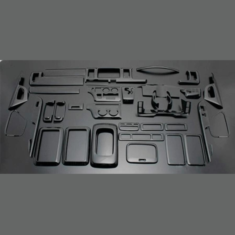 (黒木目) 35ピース 3D立体インテリアパネル ハイエース / レジアスエース 200系 3型 後期 標準ボディ FEGGARI PLT771-004