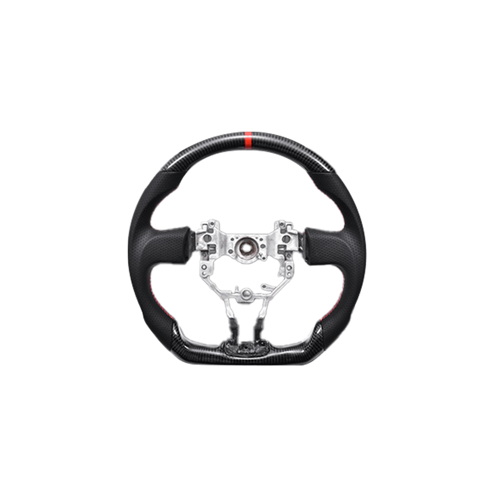 ステアリング一新! (ウェットカーボン×リアルレザー ) プレミアムスポーツステアリング 86/BRZ前期 ZN6 (H24/4-H28/8) LANBO CB002A 86前期専用