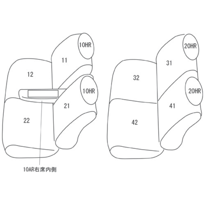 (ブラック) シートカバー Clazzio Jr スペーシアカスタム MK53S (H29/12-R5/10) クラッツィオ ES-6303 GS パーソナルテーブル付きは適合不可