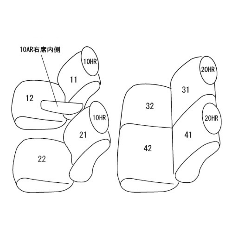 (ブラック) シートカバー Clazzio Jr アトレー S700V / S710V (R4/1-) クラッツィオ ED-6610 RS / X