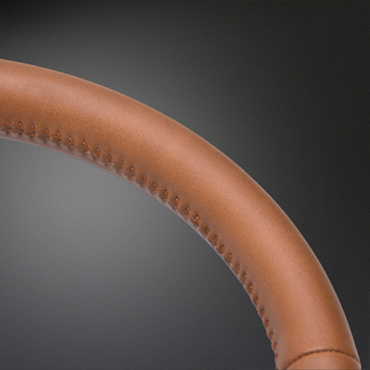 クラシックスタイル (キャメルレザー) オールレザーステアリング ガングリップ キャリイ DA16T H25/9- LANBO LSS04F 車 カスタム パーツ 内装