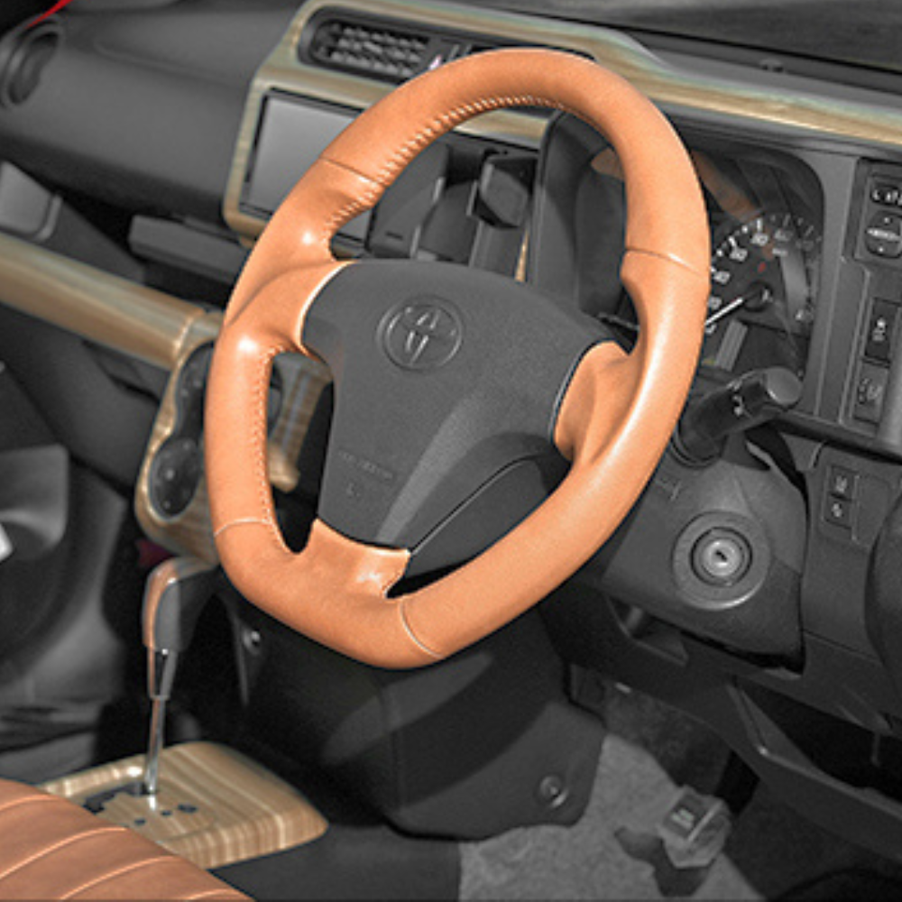 クラシックスタイル (キャメルレザー) オールレザーステアリング プロボックス 160系 H26/8- LANBO LSD006F 車 カスタム パーツ 内装 おしゃれ