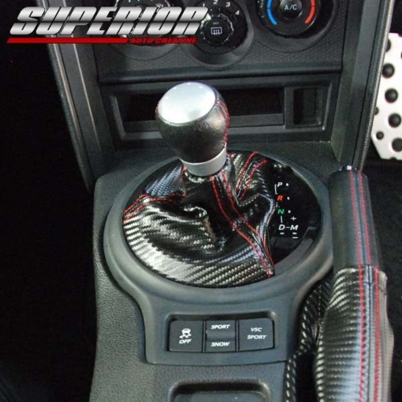受注生産3week (AT車用) カーボンルック シフトブーツ 86 ZN6 レッドステッチ 車 カスタム パーツ 内装 おしゃれ ドレスアップ