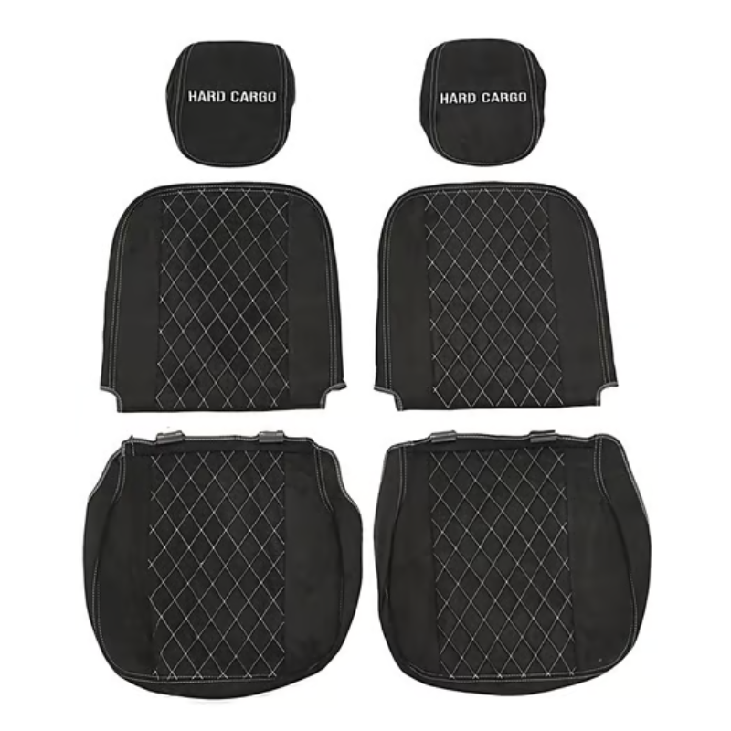 ダイヤステッチ (スエードタイプ) シートカバー 左右セット ハイゼットカーゴ HIJET CARGO S700系 R3/12- HARD CARGO 一列目運転席+助手席セット