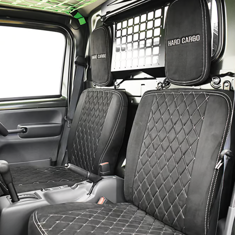ダイヤステッチ (スエードタイプ) シートカバー 左右セット キャリイ DA16系 H25/9- HARD CARGO 一列目運転席+助手席セット