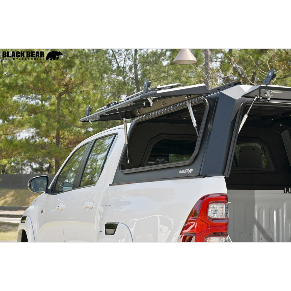 武装的ビジュアル キャノピー ハイラックス GUN125 H29/9- CAN004 アルミ合金 レール付 LED3WAYハイマウントランプ装備