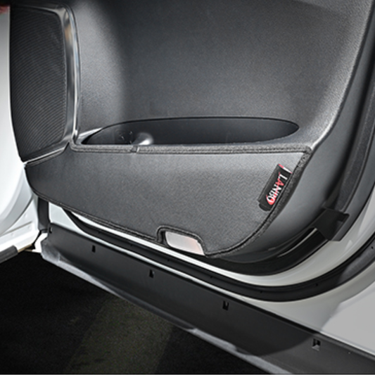 ドアの汚れ防止保護に必須 (ブラック) ドアキックガード2P アルファード / ヴェルファイア 30系 H27/1-R5/5 LANBO LA-KGD0004 内装 インテリア 車内