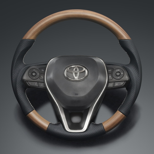 高品質の証ユーロステッチ採用 (マットアッシュブラウンXシルバーステッチ) 純正交換ガングリップステアリング クラウン 220系 H30/-R4/7 LS190