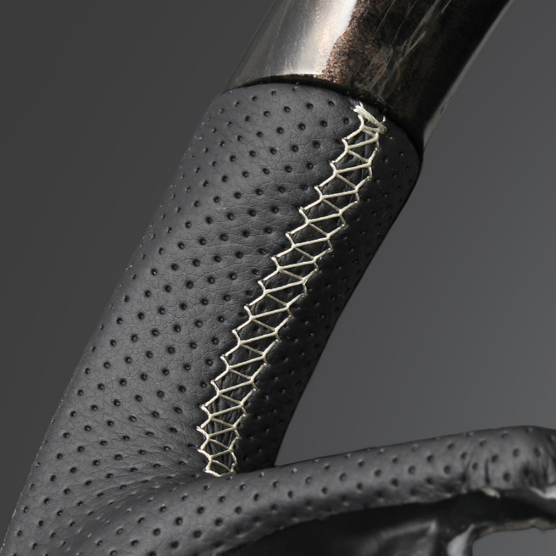 高品質の証ユーロステッチ採用 (マホガニ調黒木目xシルバーステッチ) 純正交換ガングリップステアリング カローラクロス 210系 R3/9- LS204