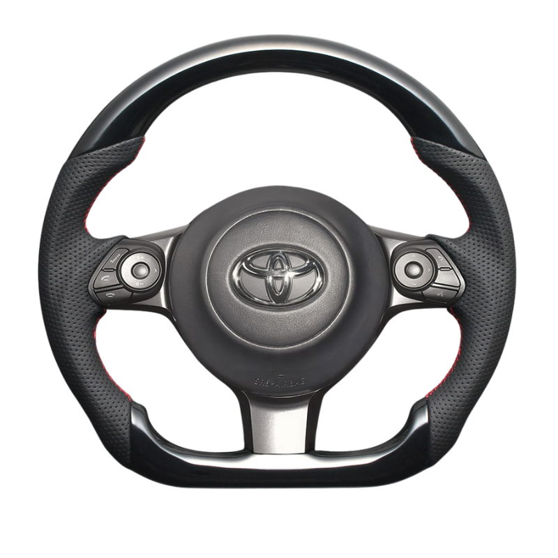 高品質の証ユーロステッチ採用 (ピアノブラックxレッドステッチ) 純正交換ガングリップステアリング 86/GR86 ZN6/ZN8 H28/-R6/4 LS240