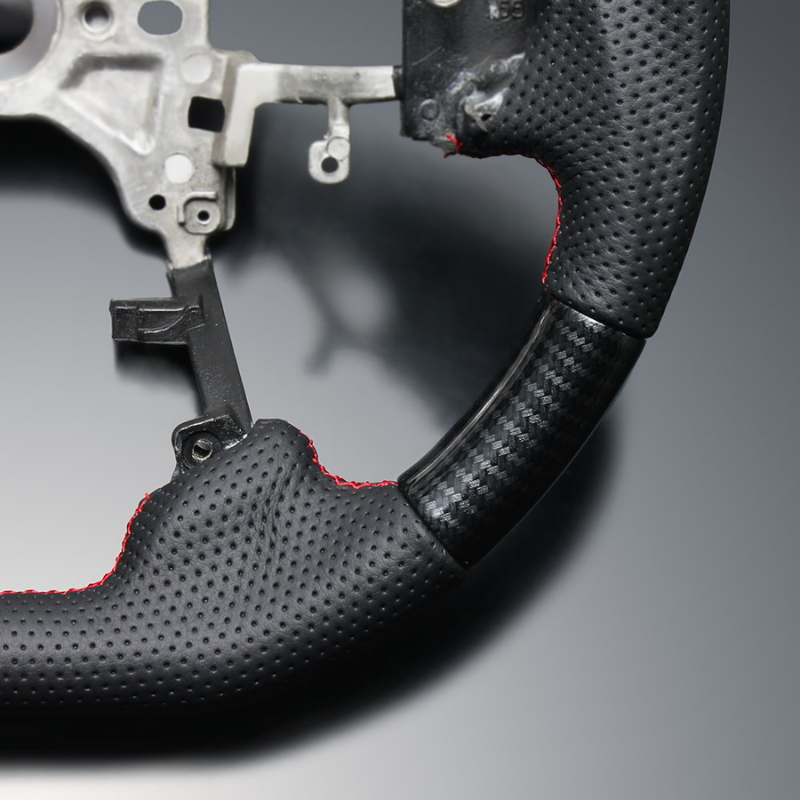 (カーボン調xレッドステッチ) 純正交換ガングリップステアリング オデッセイ RC系前期 H25/11-R2/9 LS262 4スポーク専用 ハイブリッド車可