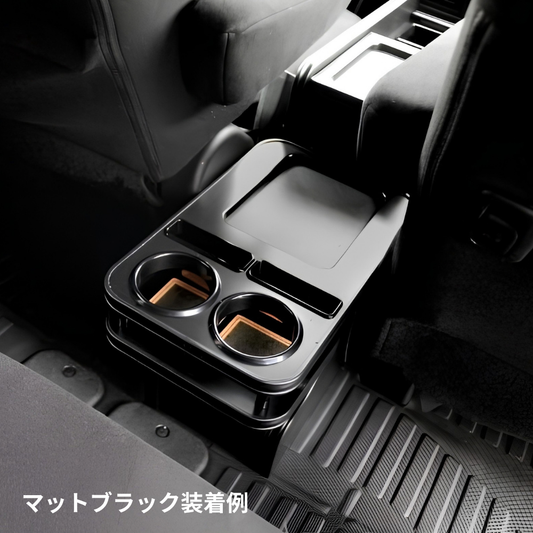 デリカ後部座席を快適に (ピアノブラック) 大型トレイ付きセカンドテーブル デリカD5 CV系 前期 後期 H19/1-現行型迄 ZIHARD ZFST02