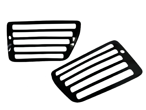 (ブラックスモーク) テールレンズカバー リフレクターカット設計 左右2Pセット ハイゼットカーゴ S700系