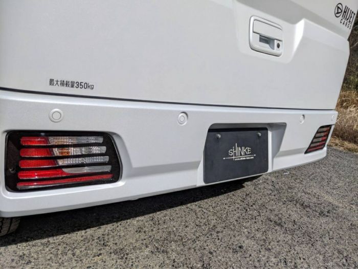 (ブラックスモーク) テールレンズカバー リフレクターカット設計 左右2Pセット ハイゼットカーゴ S700系