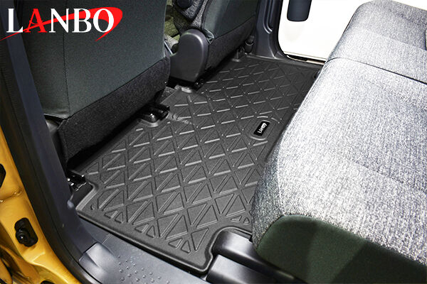 (ブラック) TPE素材採用 3D フロアマット 後部席5人乗り用 シエンタ MXPC10/15G MXPL10/15G (R4/8-)