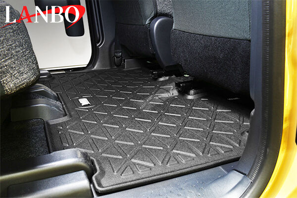 (ブラック) TPE素材採用 3D フロアマット 後部席5人乗り用 シエンタ MXPC10/15G MXPL10/15G (R4/8-)