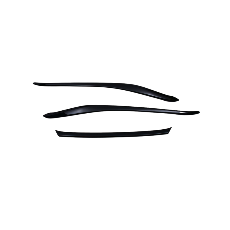 (ブラック202) ABS製 フロントバンパーモールディングパネル 3P ハリアー 80系 MXUA/ AXUH 80 85