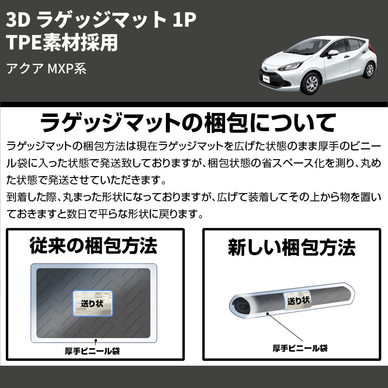 (TPE素材採用) 3D ラゲッジマット 1P アクア MXP系