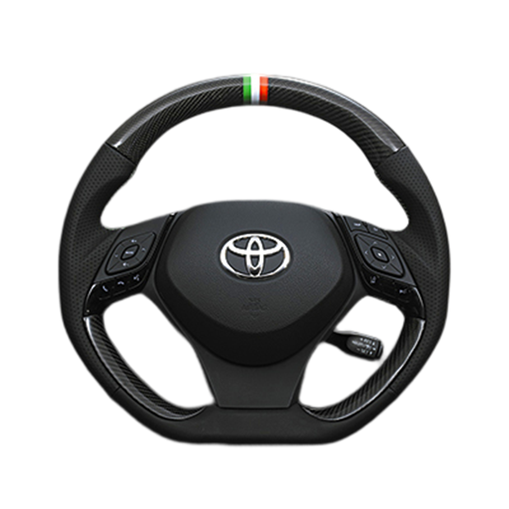 (トリコローレ) ガングリップタイプ プレミアムカーボンステアリング C-HR ZYX10 / NGX50