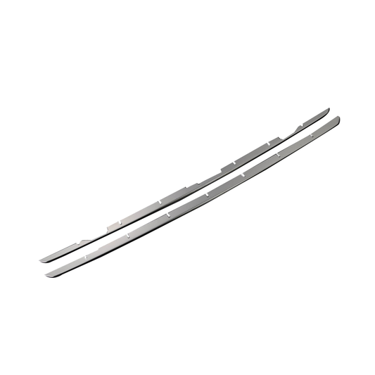 (ブラッククローム調) SUS304ステンレス ロアグリルカバー 2P ハイエースバン 200系 標準ボディ専用