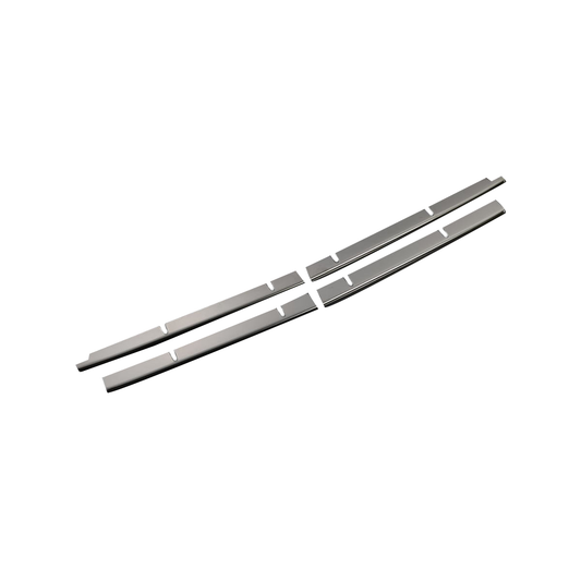 (ブラッククローム調) SUS304ステンレス フロントグリルカバー 4P ハイエースバン 200系 標準ボディ専用