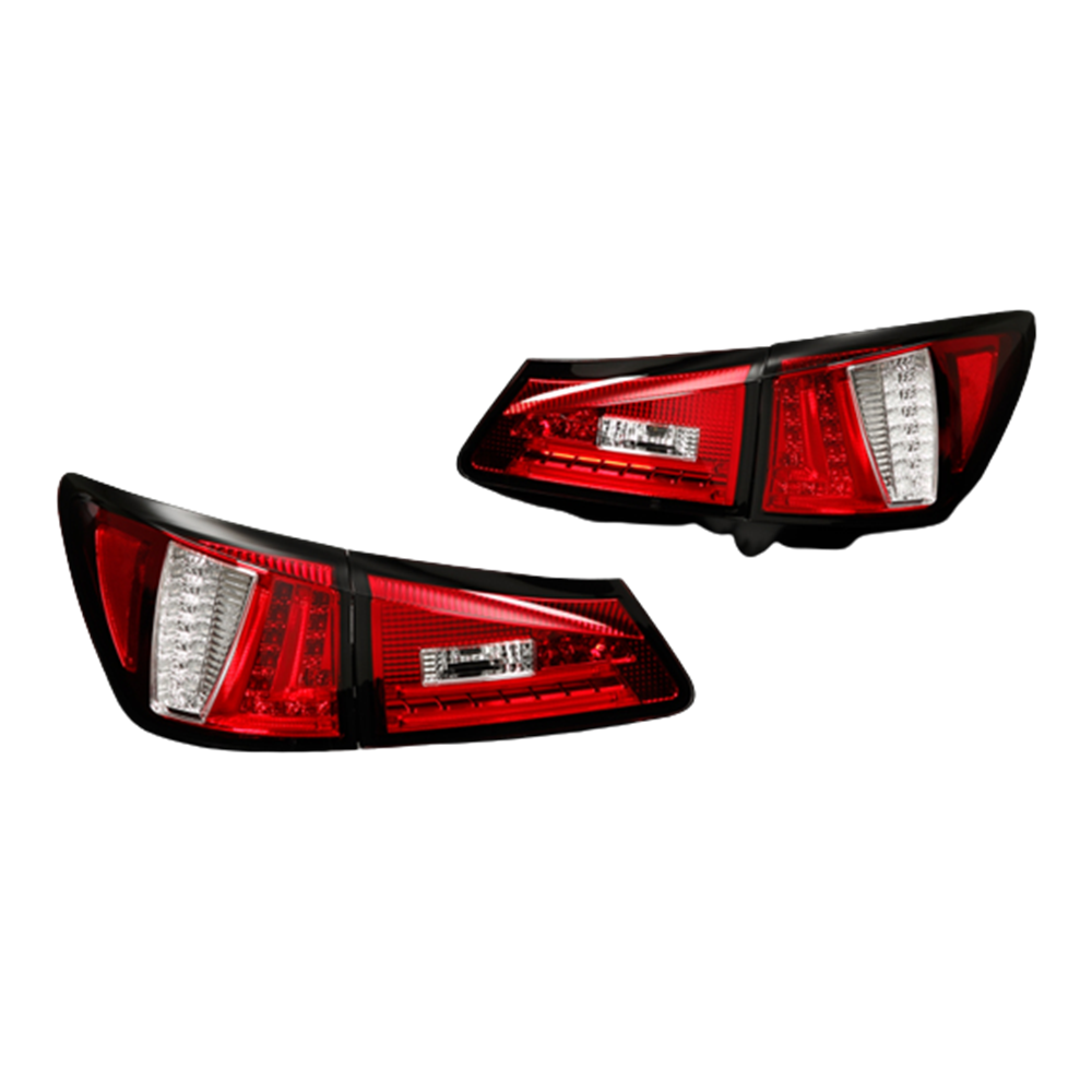 (レッドクリアレンズ) ファイバーLEDテールランプ LEXUS IS-F