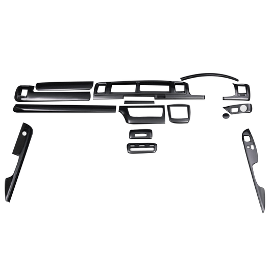 (黒木目 ワイドボディー) ABS製 3Dインテリアパネル 15Pセット ハイエース 200系 4-6型