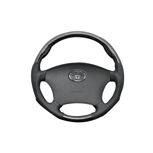 (マホガニー調黒木目) お得な3点セット パネル25P+ステアリング+シフトノブ ハイエース / レジアスエース 200系 1型 標準車