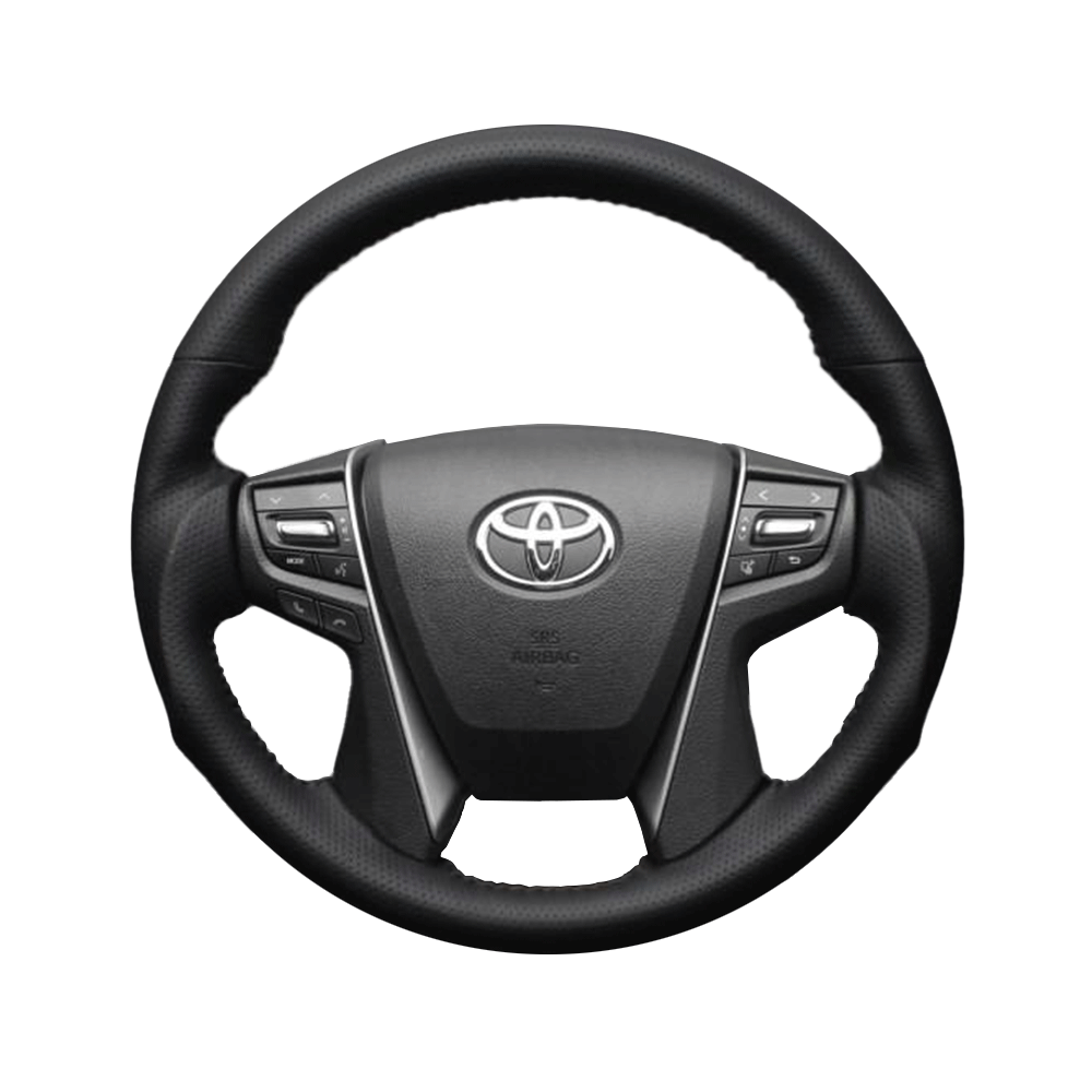 (オールダークグレーレザー) 車種専用設計 高品質 ガングリップ ウッド×パンチング 本皮調 レザーステアリング アルファード 30系