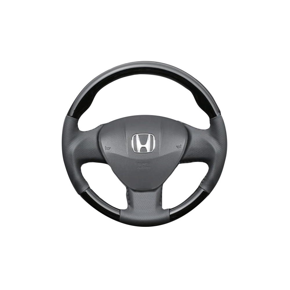 (ピアノブラック×ダークグレー) ガングリップ ウッドコンビステアリング フリードスパイク GB3/4系 ガーニッシュ無車用 FEGGARI LS03AH-004