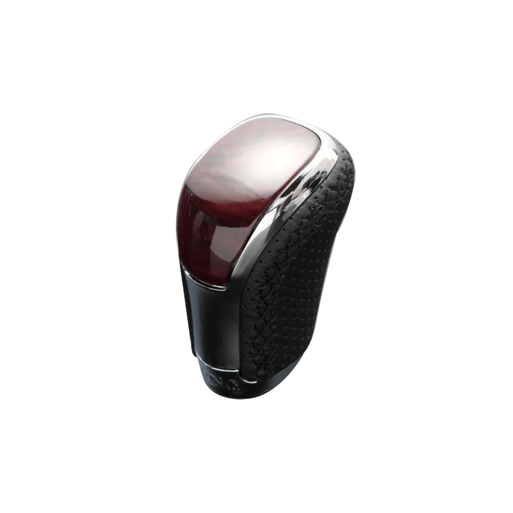 (ポプラ調茶木目×ブラックユーロステッチ) Vタイプスタンダード シフトノブ エスティマ 50系 4型 FEGGARI STV177EBK-019