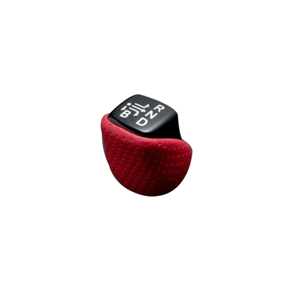 (ピアノブラック×ロッソコルサレッドレザー) 純正同等サイズ シフトノブ プリウス / プリウスPHV 50系 FEGGARI SLK02RP-002