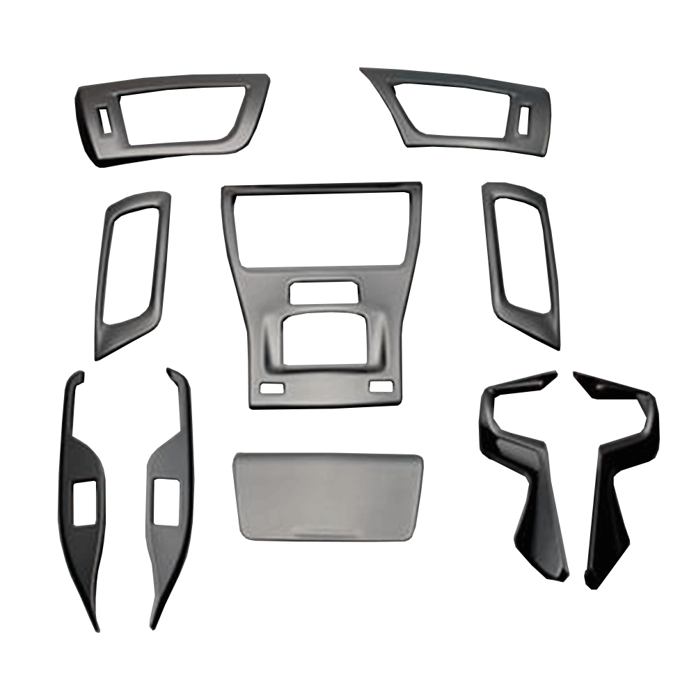(ピアノブラック) 12ピース 3D立体インテリアパネル アルファード 30系 FEGGARI PLT-AV30P-001