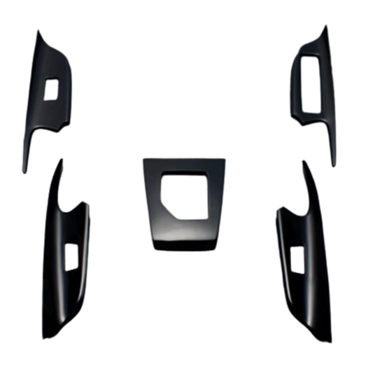 (ピアノブラック) 5ピース 3D立体インテリアパネル ハリアー 60系 FEGGARI HA60PB-001