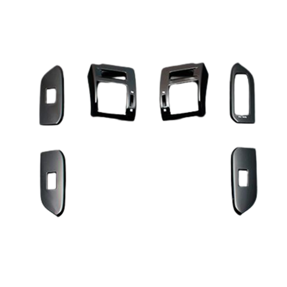 (ピアノブラック) 6ピース 3D立体インテリアパネル ランドクルーザープラド 150系 前期 FEGGARI PLT150P-001