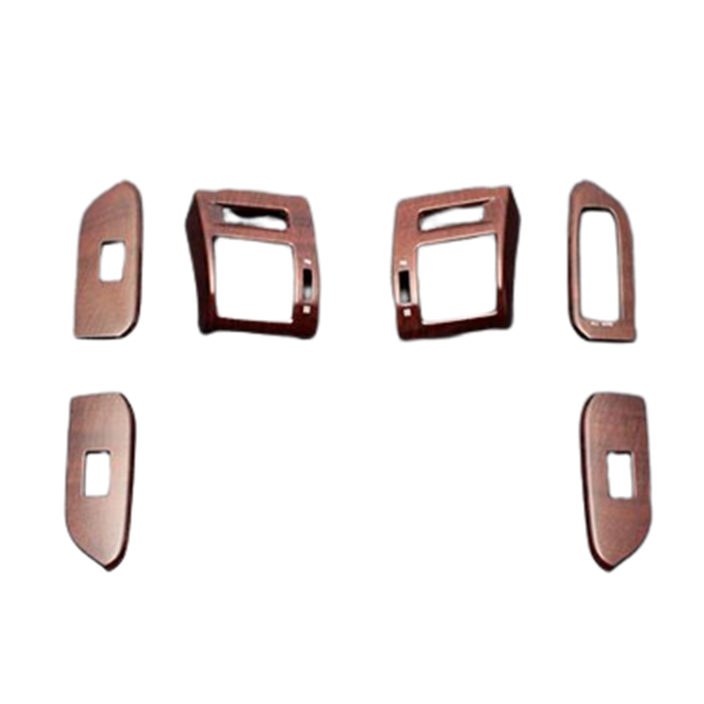 (茶木目) 6ピース 3D立体インテリアパネル ランドクルーザープラド 150系 前期 FEGGARI PLT150W-001