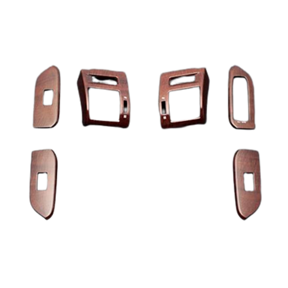 (茶木目) 6ピース 3D立体インテリアパネル ランドクルーザープラド 150系 後期 FEGGARI PLT150W-002