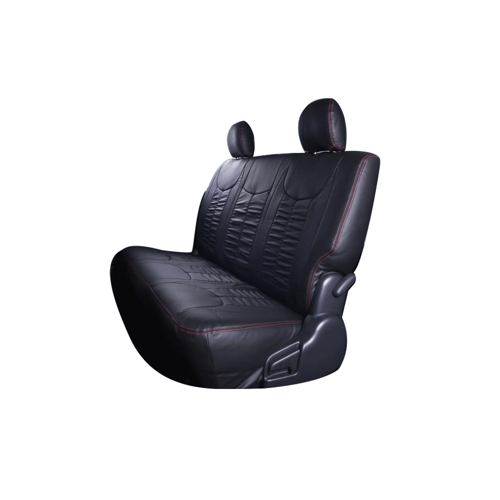 (ブラック×レッド) シートカバー ギャザー ハイエース / レジアスエース 200系 5型 S-GL用 FEGGARI HSC02GR-006