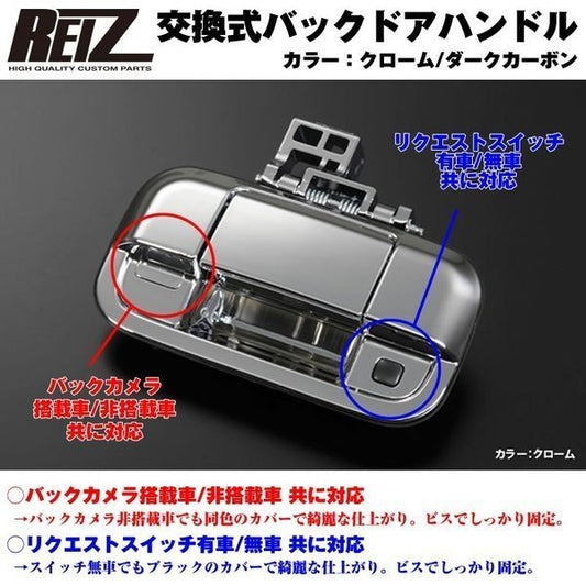 (クローム)REIZ ライツ 交換式バックドアハンドル1P 新型 ハスラー MR52 / MR92 (R1/12-)