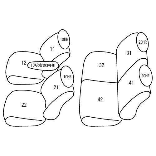 【アイボリー】Clazzio クラッツィオ シートカバー Clazzio Jr XBEE クロスビー (H29/12-) パーソナルテーブル有り車用