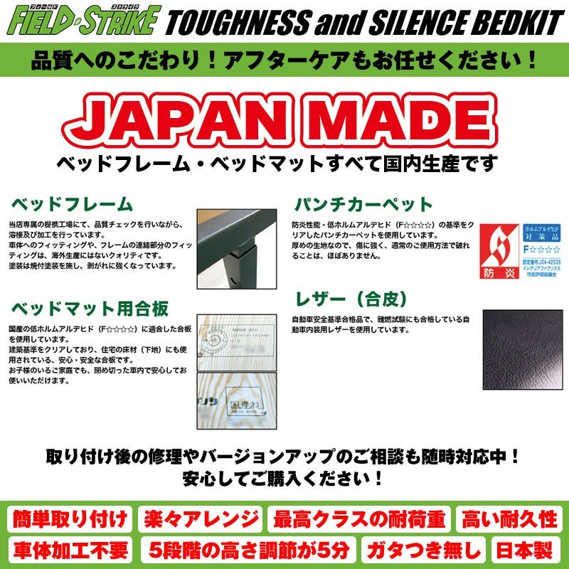 NV350 キャラバン DX(5ドア・ヒーター無し) ベッドキット ダークグレーレザー タイプ