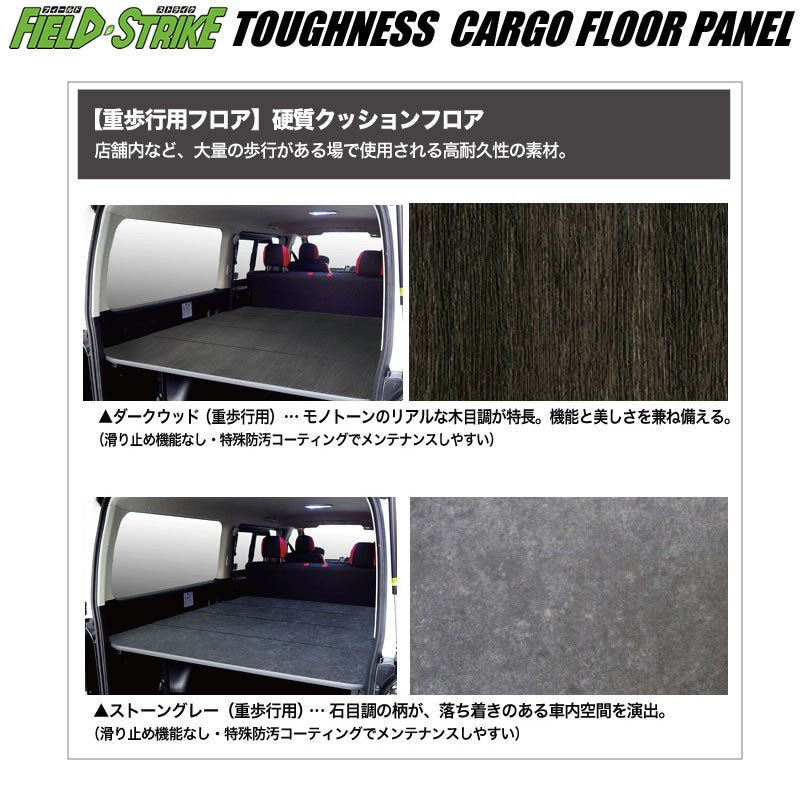 ハイゼットカーゴデラックス専用フロアパネル【フルサイズ / 重歩行用ストーングレー】Field Strike 床張りキット 硬質マットタイプ フルフロアパネル 商用車