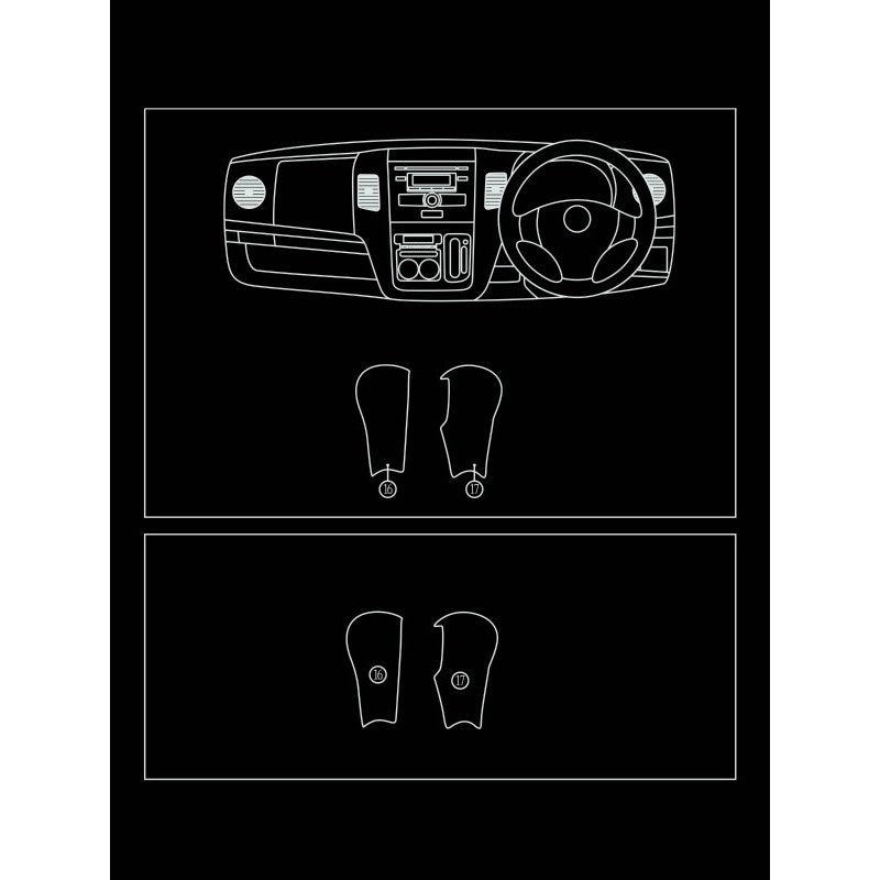 【ピアノブラック】シフトノブパネル 2P ラパン HE22S (H20/11〜)