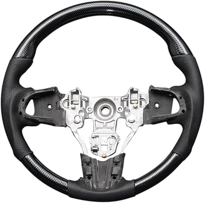 【カーボン調×ブラックレザー】DYPスポーツステアリング WAKEウェイクLA700前期(H26/11-H29/11)