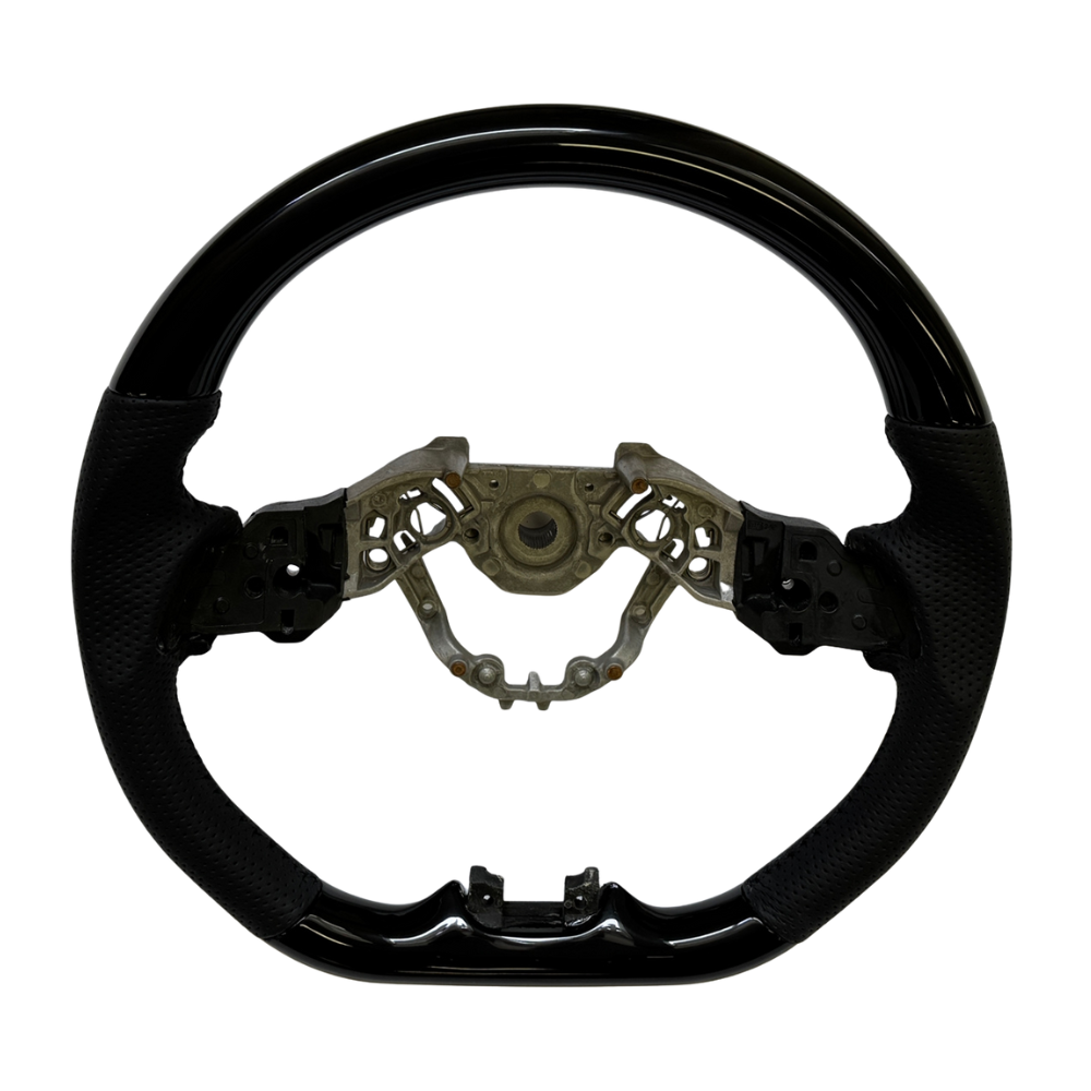 スタイリッシュなD型ステアリング (ピアノブラック) スポーツD型ステアリング デリカミニ B34系 R5/5-R7/9 YourParts e0210 運転操舵感が変わります