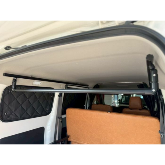 脚立を車内に 荷室上部を有効利用 (ブラック) ルーフキャリアバー + 専用U字バー セット タウンエース S403 R2/9- Field Strike プロ仕様